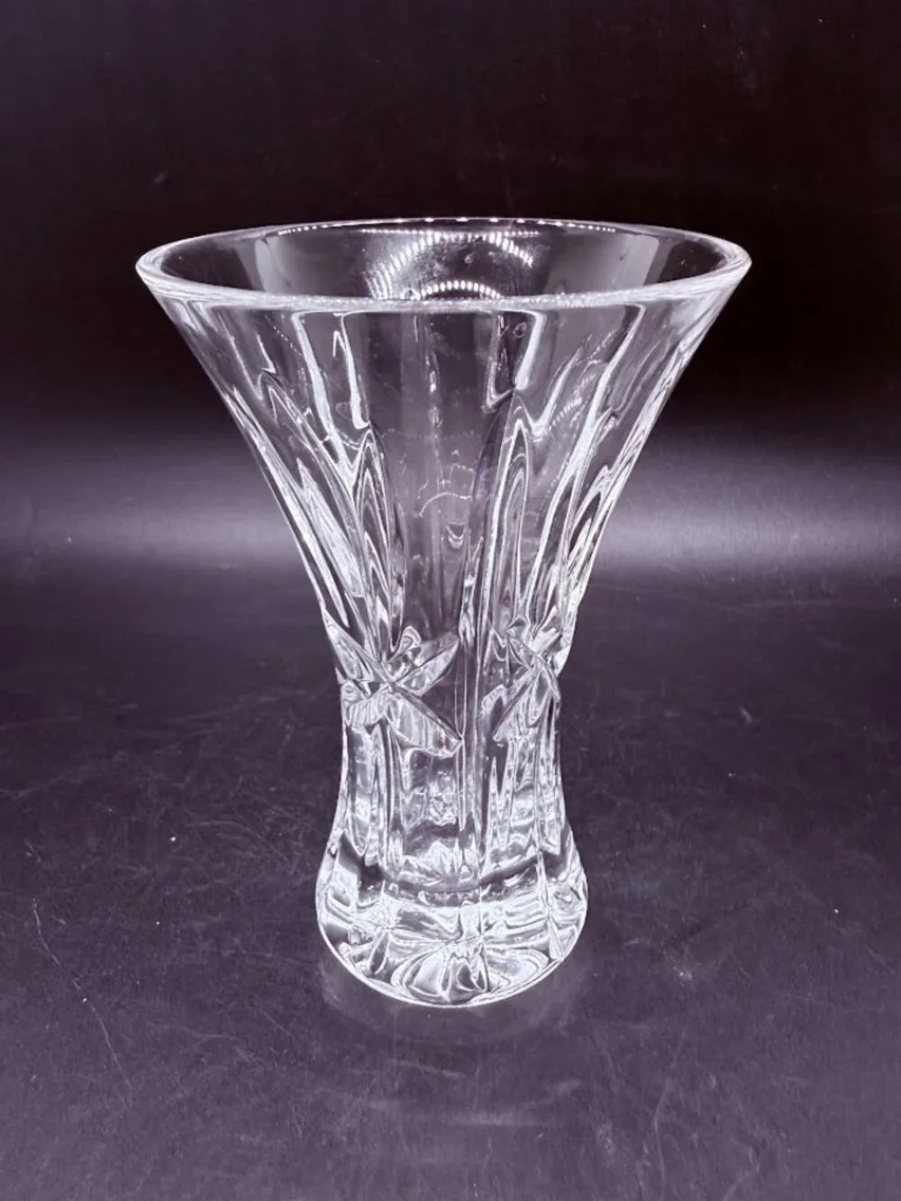 Vintage Waterford Society 1996 Crystal Flared Posy Bud Vase 4 3/8”